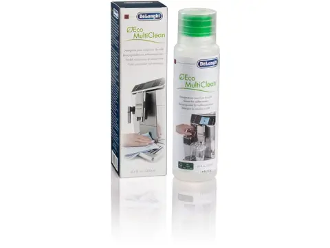 Imagine detaliată a produsului Solutie pentru curatare espressoare Delonghi Eco MultiClean DLSC550 250 ml 5513281861. Compatibil cu mai multe modele Delonghi.