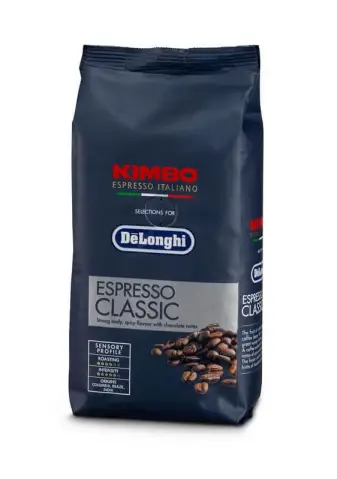 Imagine detaliată a produsului Cafea clasică De’Longhi-Kimbo Boabe de cafea 250 g 5513282361. Compatibil cu mai multe modele Delonghi.