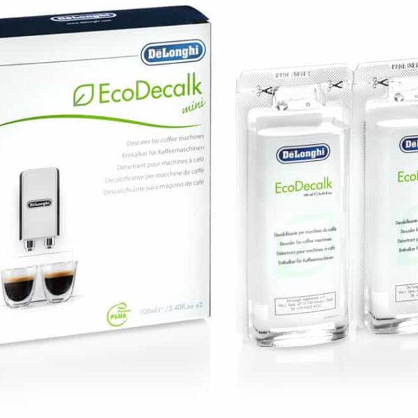 Imagine detaliată a produsului Solutie decalcifiere Delonghi EcoDecalk 2×100 ml. Compatibil cu mai multe modele Delonghi.