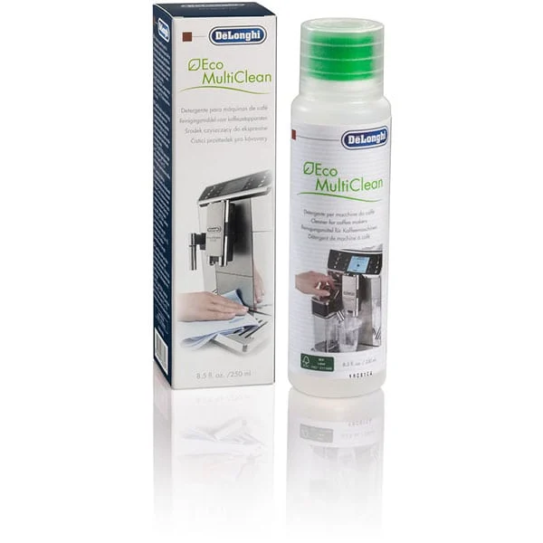 Imagine detaliată a produsului Solutie pentru curatare espressoare Delonghi Eco MultiClean DLSC550 250 ml 5513281861. Compatibil cu mai multe modele Delonghi.