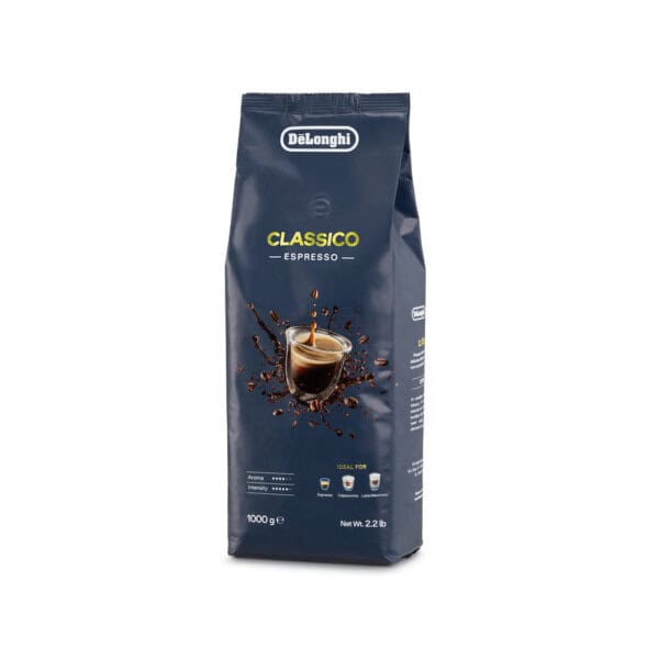 Imagine detaliată a produsului Cafea boabe Delonghi Classico 1 kg DLSC616 AS00000175. Compatibil cu mai multe modele Delonghi.