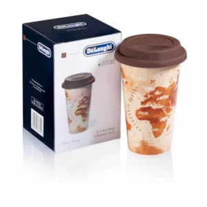 Imagine detaliată a produsului Cana cafea ceramica maro Delonghi 5513281031. Compatibil cu mai multe modele Delonghi.