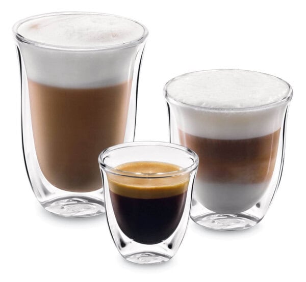 Imagine detaliată a produsului Set 6 pahare Delonghi Connoisseur Collection 5513284451. Compatibil cu mai multe modele Delonghi.