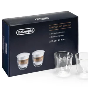 Imagine detaliată a produsului Set elegant de Pahare Delonghi Cappuccino Collection – 6 bucati 5513284441. Compatibil cu mai multe modele Delonghi.