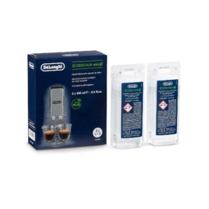 Imagine detaliată a produsului Solutie decalcifiere Delonghi EcoDecalk 2×100 ml AS00006365. Compatibil cu mai multe modele Delonghi.