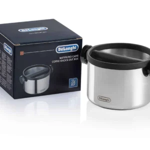 Imagine detaliată a produsului Knock box cutie de zat espressor Delonghi manual 5513283891. Compatibil cu mai multe modele Delonghi.