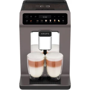 Krups Evidence ONE EA895E10 – Espressor Automat Premium, 15 Bari, 2.3L, Spumare Lapte, Display, Gri Metalic