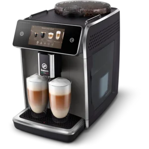 Saeco GranAroma Deluxe SM6682/10 – Espressor Automat Premium, 18 Rețete, CoffeeMaestro, Touchscreen 5”, Conectivitate Wi-Fi, Negru